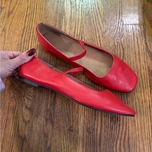 Madewell Red Mary Jane Flats - Picture 2 of 3